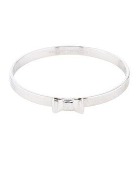 Kate Spade New York Take A Bow Bangle Bracelet, Silver, 2.5"